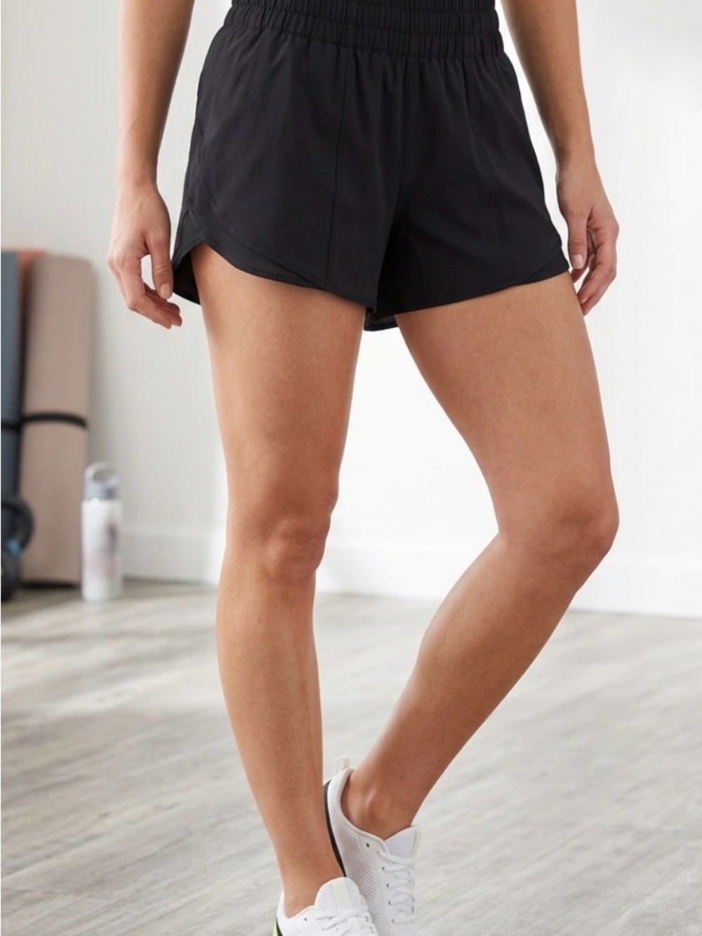 all in motion Black Women's Athletic Shorts with Elastic Waistband 3’ inseam